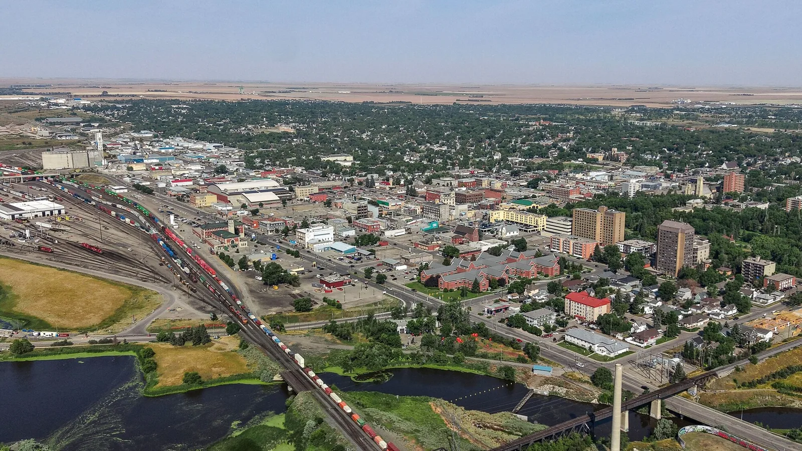 Aerial view of Moose Jaw, Saskatchewan